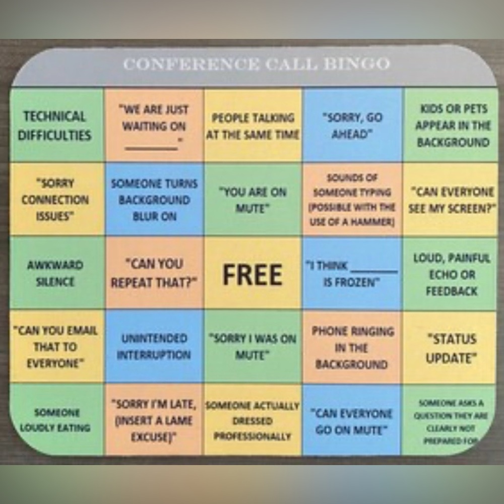 Conference Call Bingo Mouse Pad
